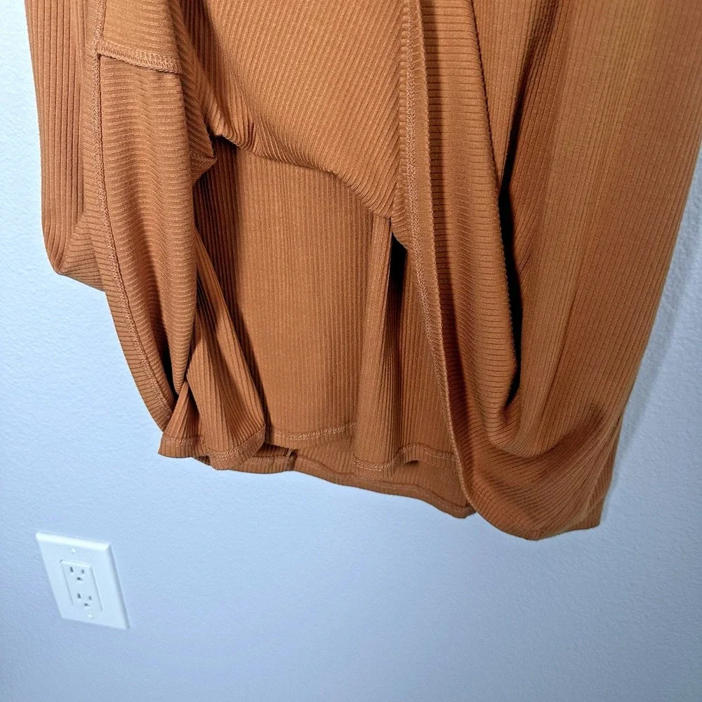 AFRM Size-L Midi Dress Jordana Caramel Long Sleeve Revolve $128